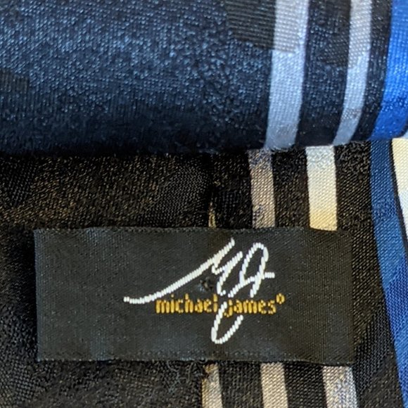 $5!!! Michael James Stripe Diamond Tie - Picture 2 of 3